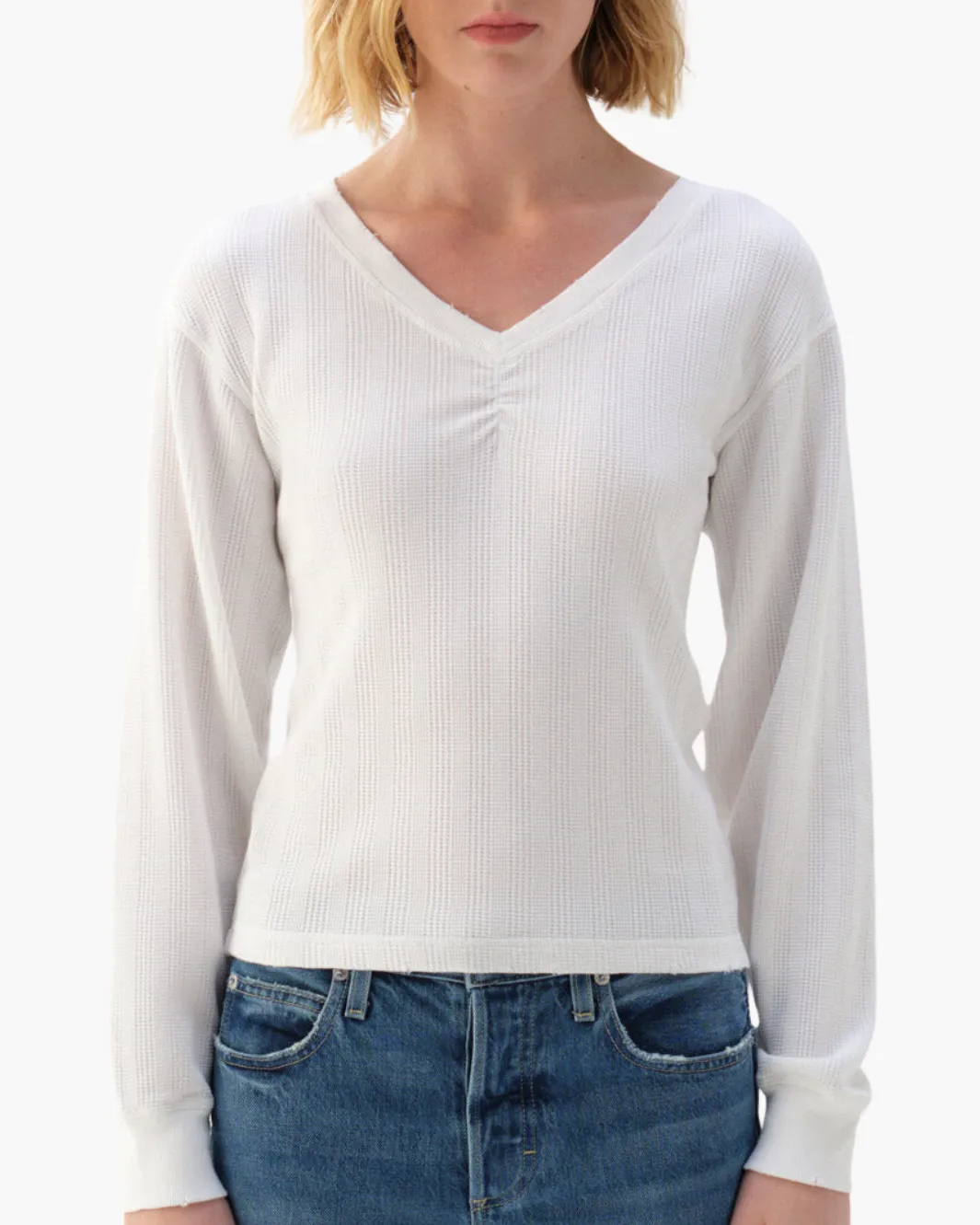 BEAU WAFFLE KNIT IN WHITE