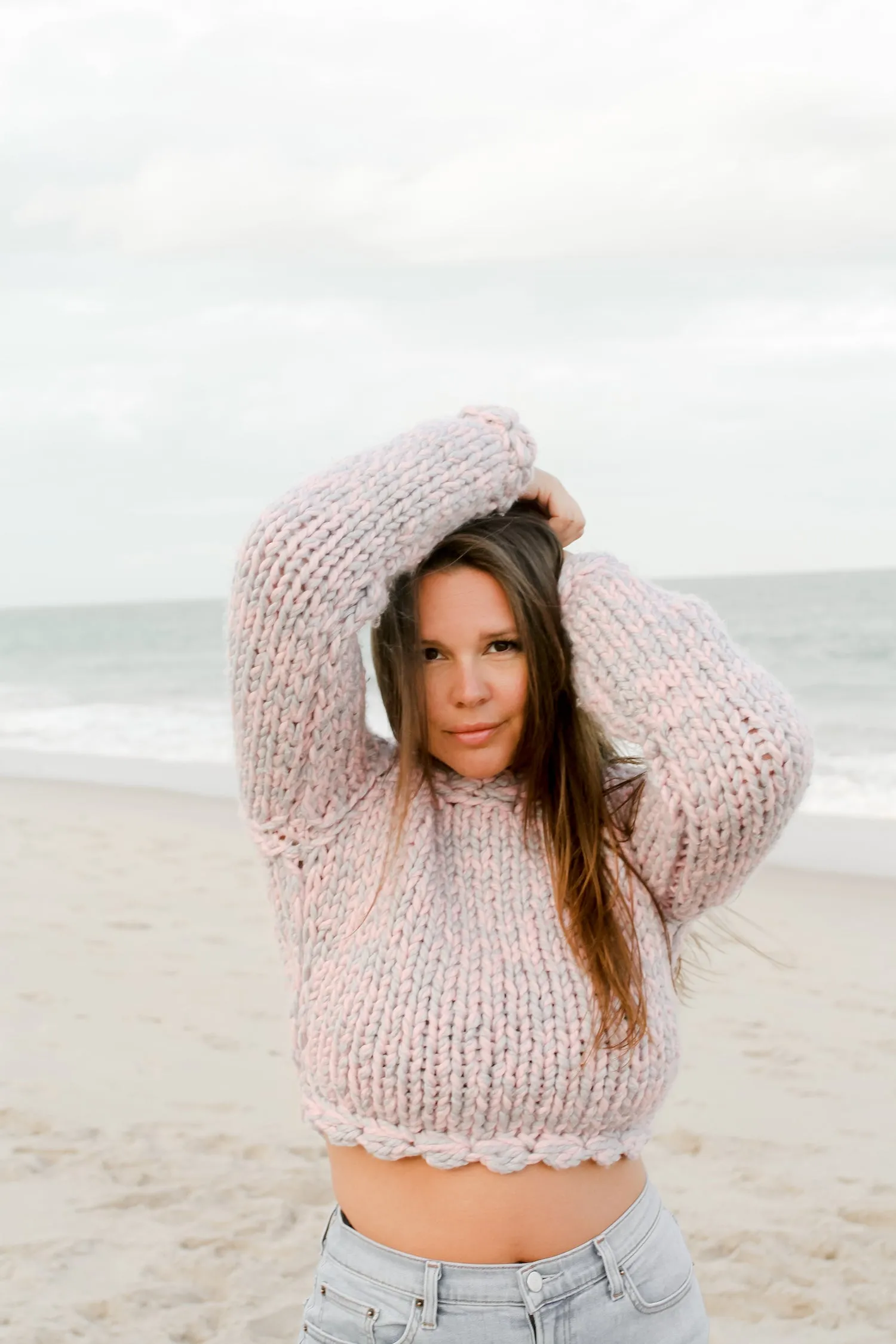 Blush Scallop Sweater