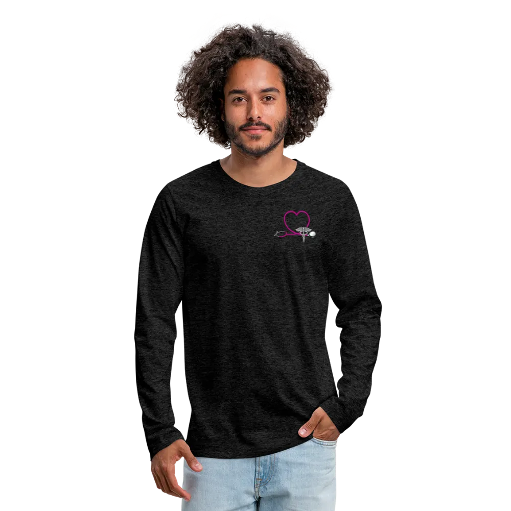 Emergency Nurse Heart Stethoscope Front Men's Premium Long Sleeve T-Shirt