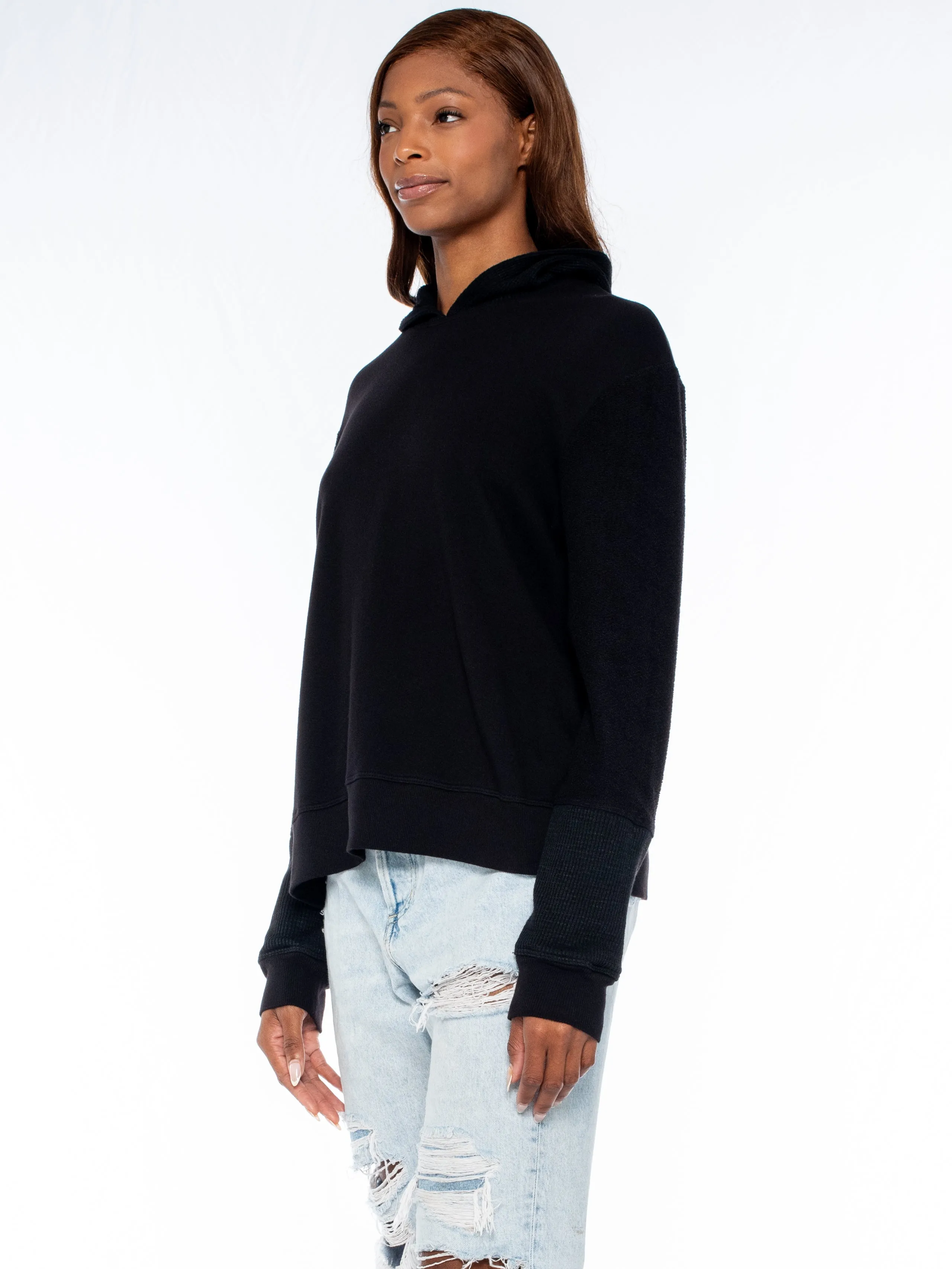 Mixed Hoodie Thermal Sweatshirt