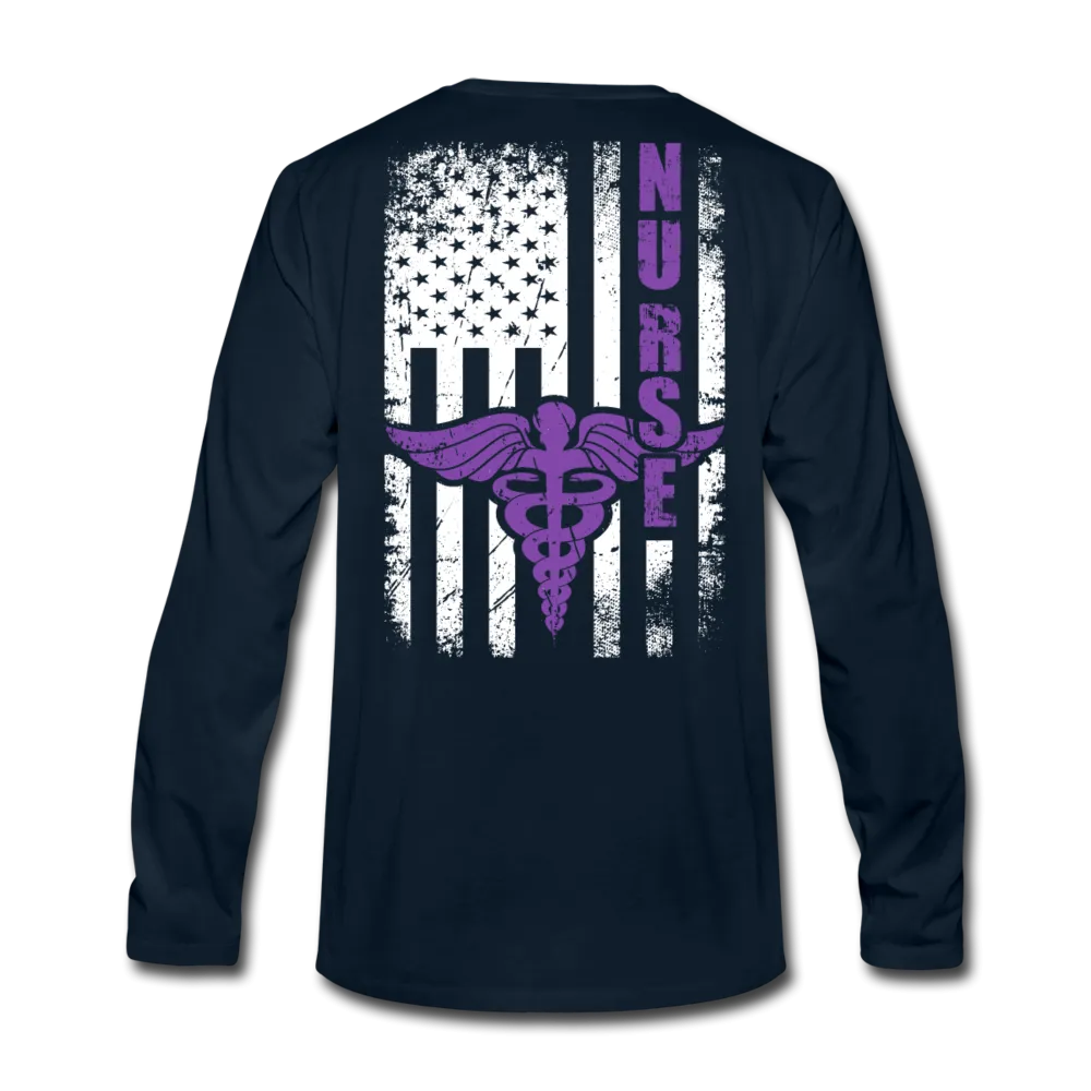 Nurse Flag Men's Premium Long Sleeve T-Shirt (CK1809)