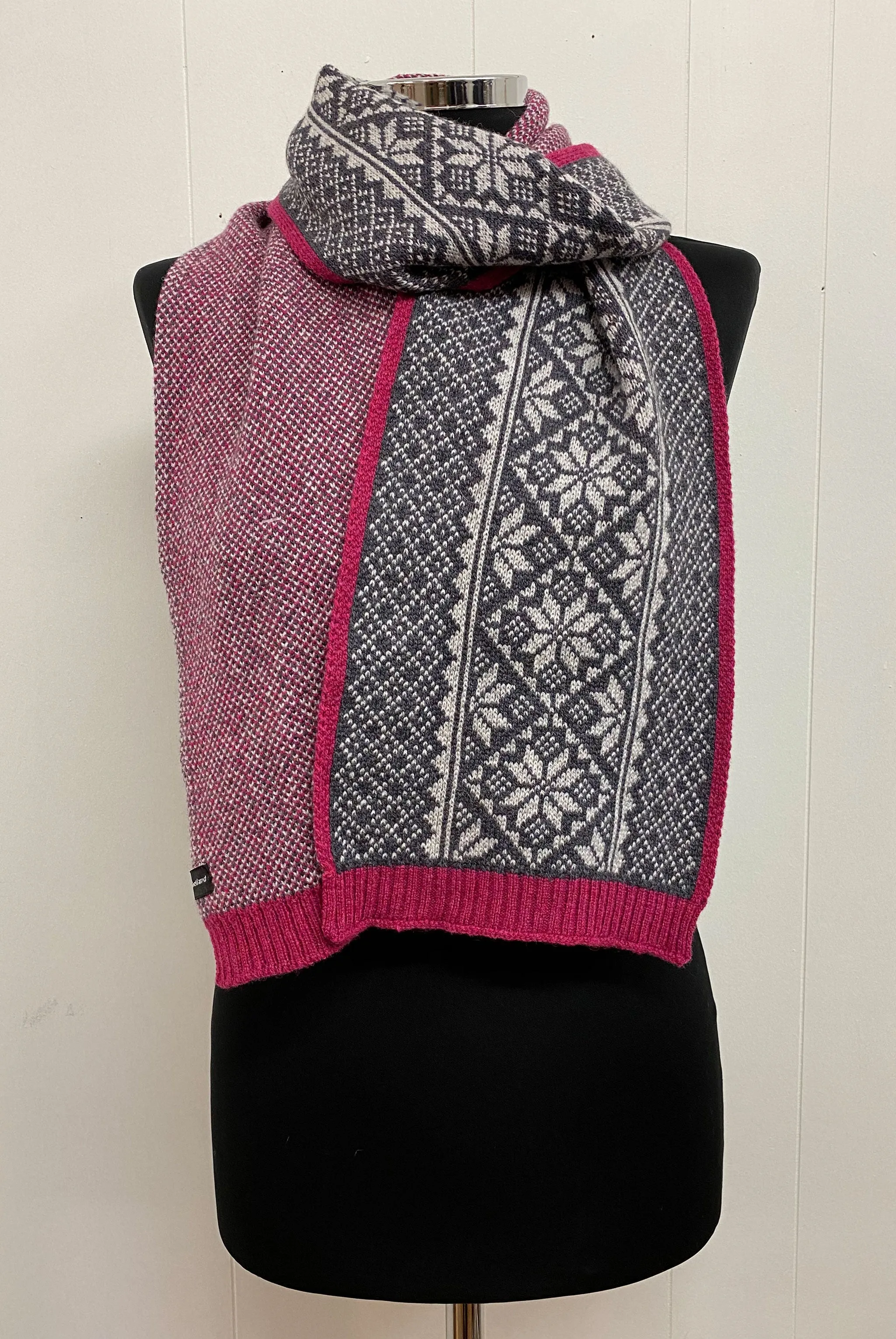 Vintage Fair Isle Border Scarf