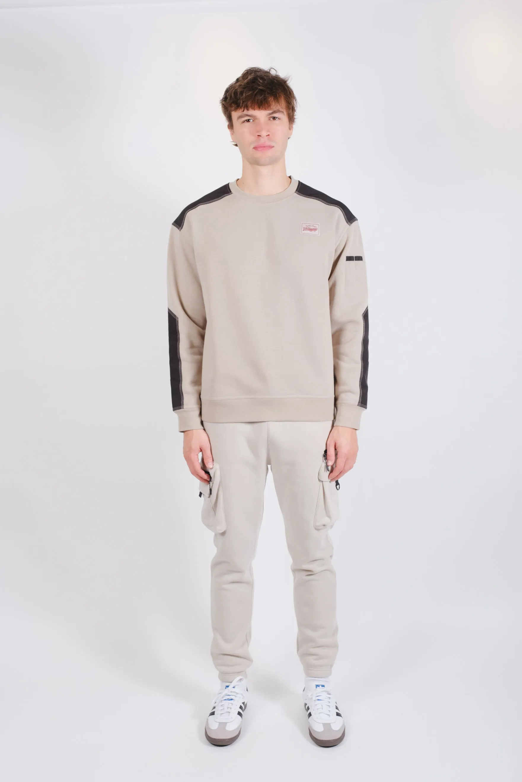 Workwear Blocked Fleece Crew